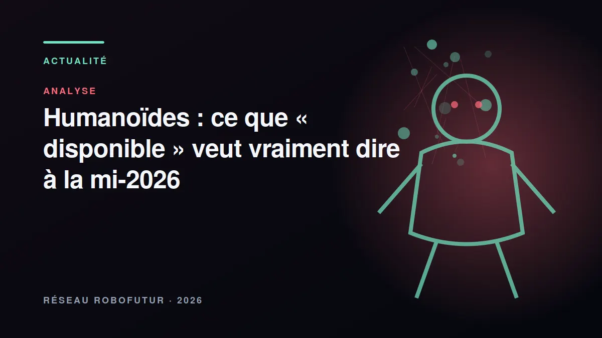 Chronologie illustrée séparant l'annonce, la précommande et la livraison réelle d'un robot humanoïde