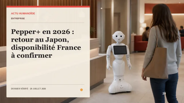Robot Pepper+ dans un espace d’accueil professionnel